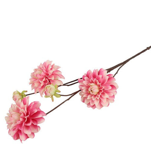 Pink kunstig dahliagren liggende
