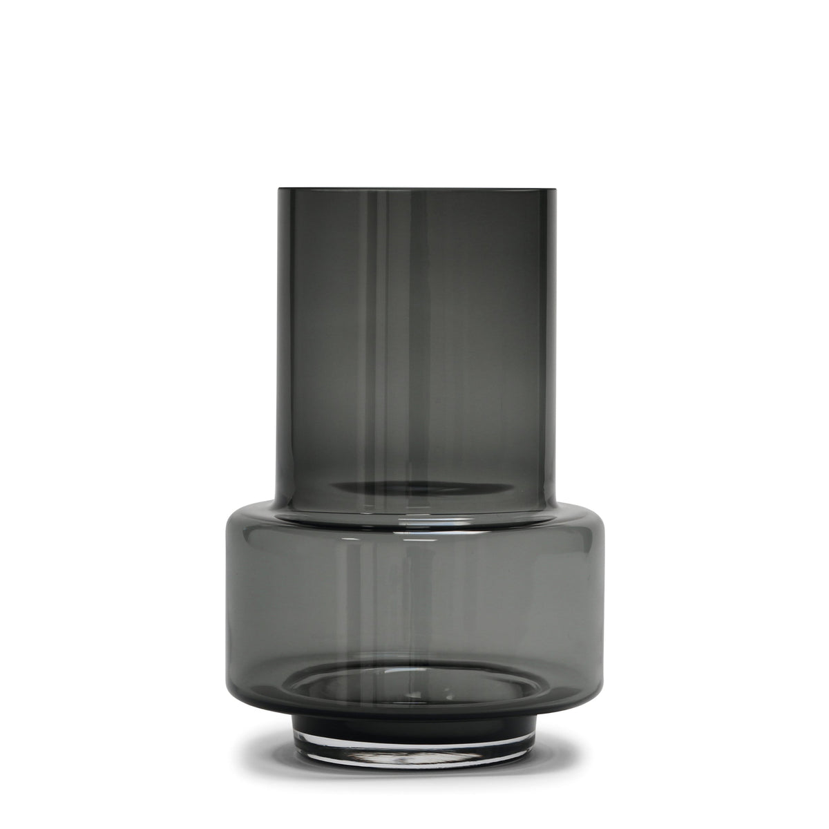 Hurricane no. 26 i mundblæst glas, Smoked Grey