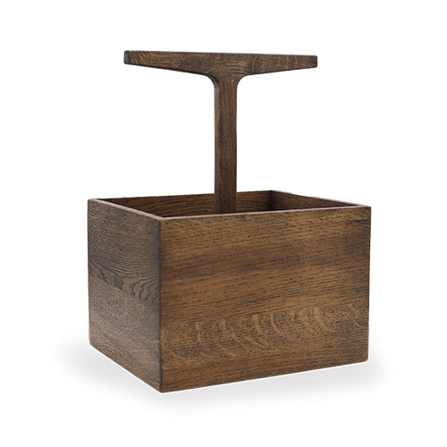 Toolbox, mørkbejdset eg
