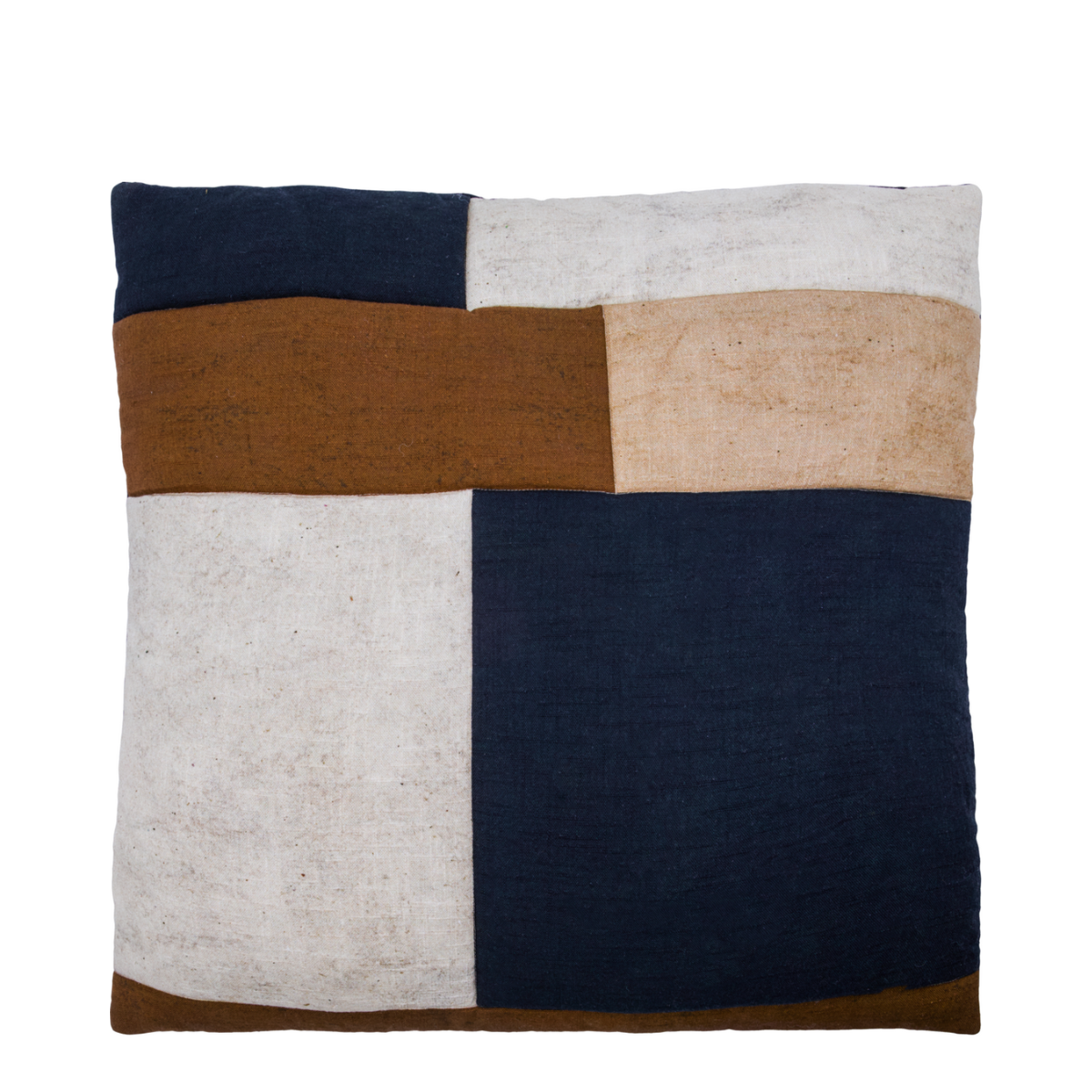PATCH pudebetræk i patchwork med sort, sand og brun fra House Doctor