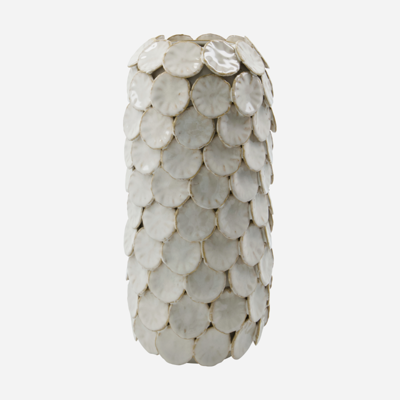 DOT vase i beige stentøj med blank glasur fra House Doctor