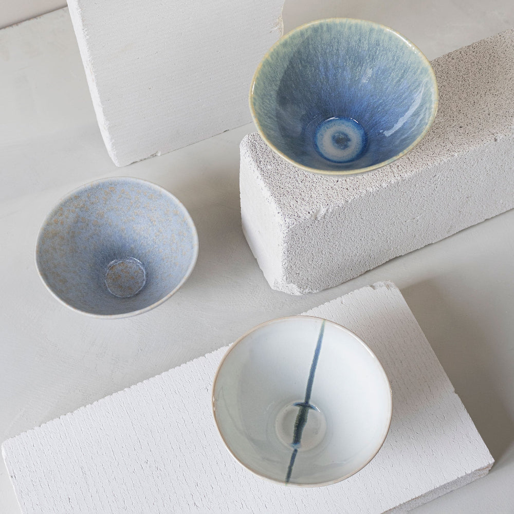 ELEMENTS stentøjsskål i Blue Tones fra Mette Ditmer, medium 3-pak