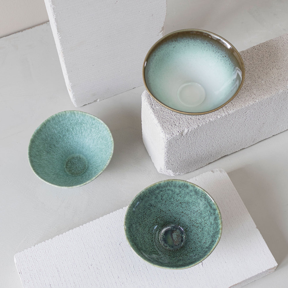 ELEMENTS stentøjsskål i Green Tones fra Mette Ditmer, medium stylet