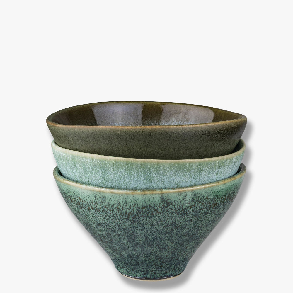 ELEMENTS stentøjsskål i Green Tones fra Mette Ditmer, small 3-pak
