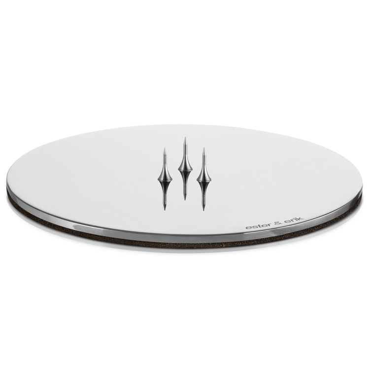 Lyseplatte - medium, blank sølv