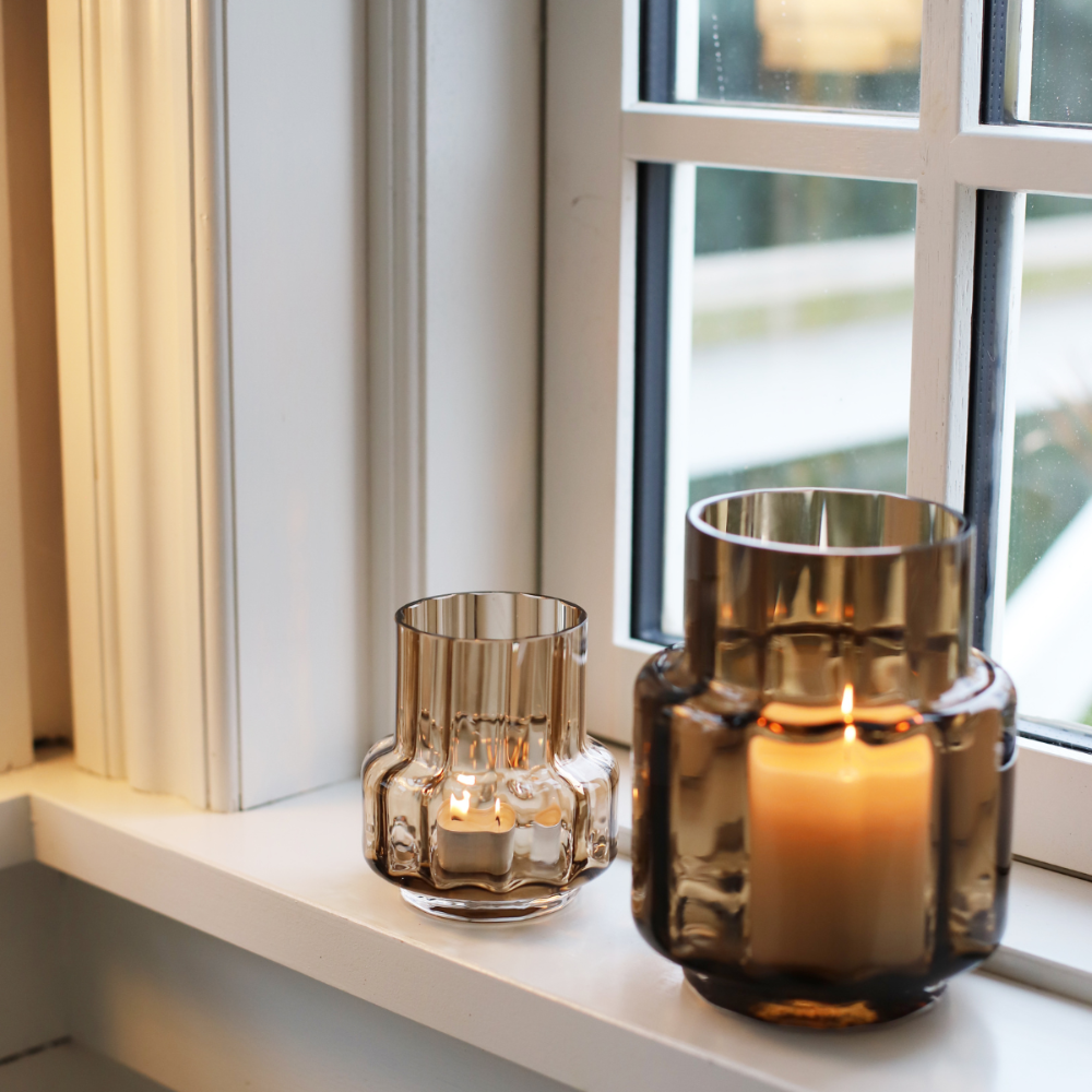 Hurricane Reflections no. 53, nærbillede af facetteret glasdesign