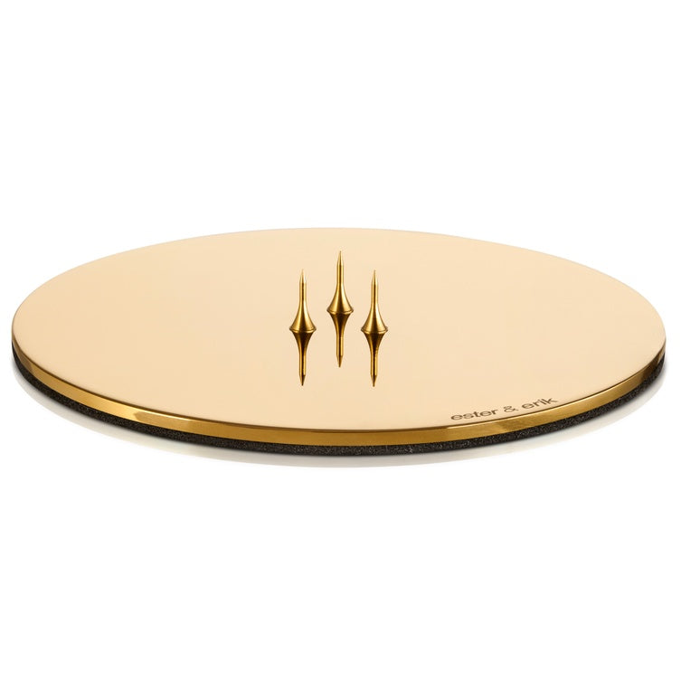 Lyseplatte medium blank guld fra ester & erik