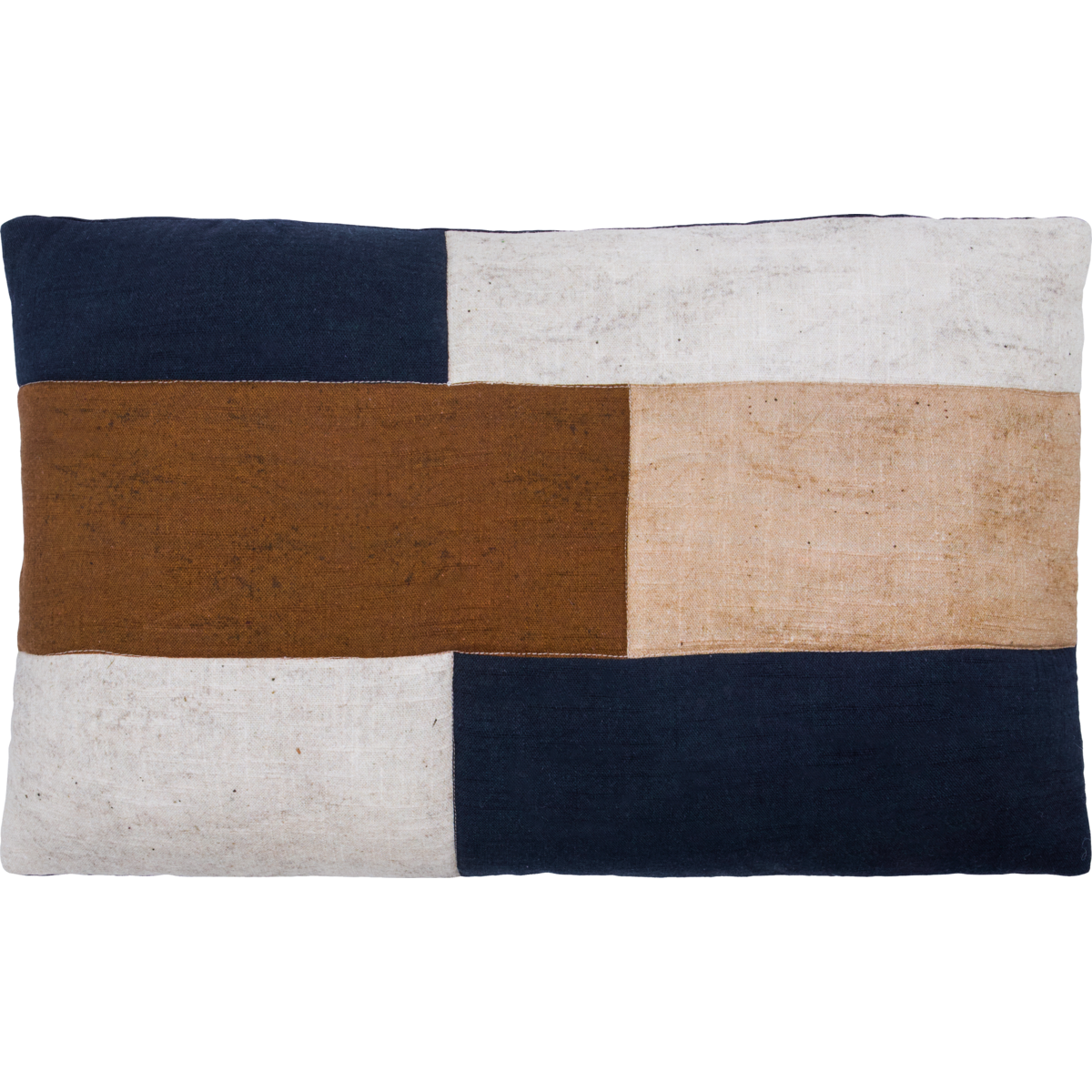 PATCH pudebetræk 50x30 i patchwork med sort, sand og brun fra House Doctor