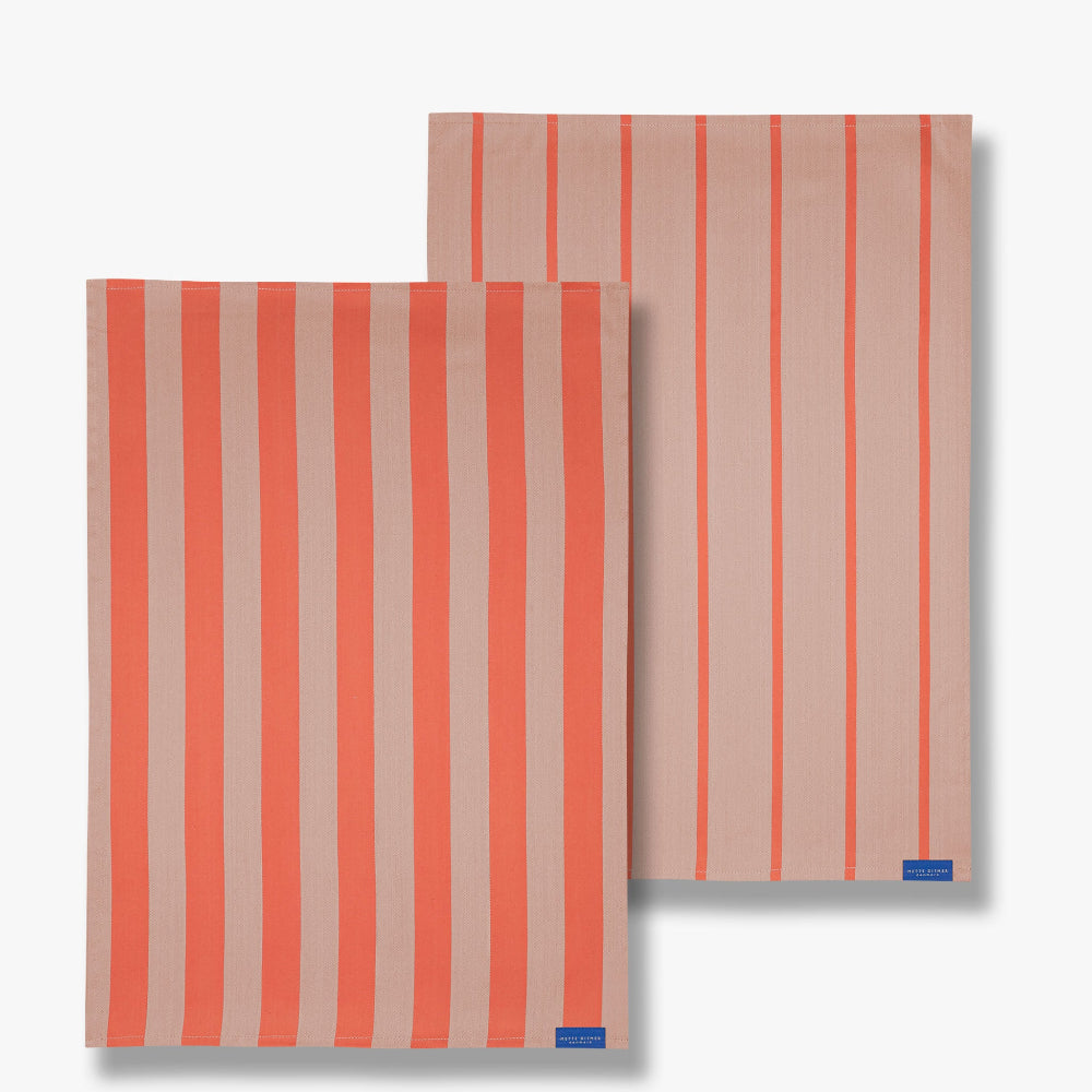 STRIPES viskestykke i latte fra Mette Ditmer, 2-pak