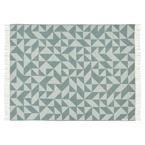 wist a Twill plaid i ocean green fra Silkeborg Uldspinderi, udfoldet